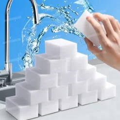 Svampar & Dukar-100 bitar Melamin Svamp Magic Sponge Radergummi Sudd Rengöring Rengöring Svampar för Kök Verktyg 10*6*2cm