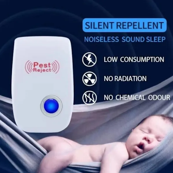Skadedjur & Insekter-8 bitar Pest Reject Ultraljud Mus Kackerlacka Repeller Enhet