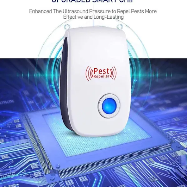 Skadedjur & Insekter-8 bitar Pest Reject Ultraljud Mus Kackerlacka Repeller Enhet