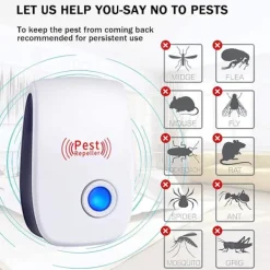 Skadedjur & Insekter-8 bitar Pest Reject Ultraljud Mus Kackerlacka Repeller Enhet