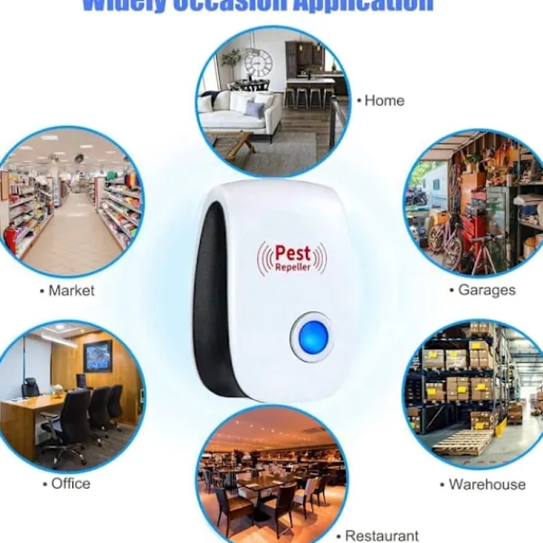 Skadedjur & Insekter-8 bitar Pest Reject Ultraljud Mus Kackerlacka Repeller Enhet