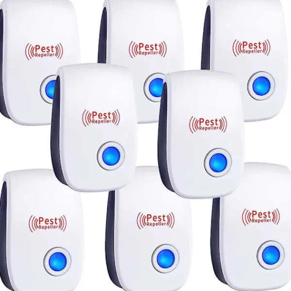 Skadedjur & Insekter-8 bitar Pest Reject Ultraljud Mus Kackerlacka Repeller Enhet