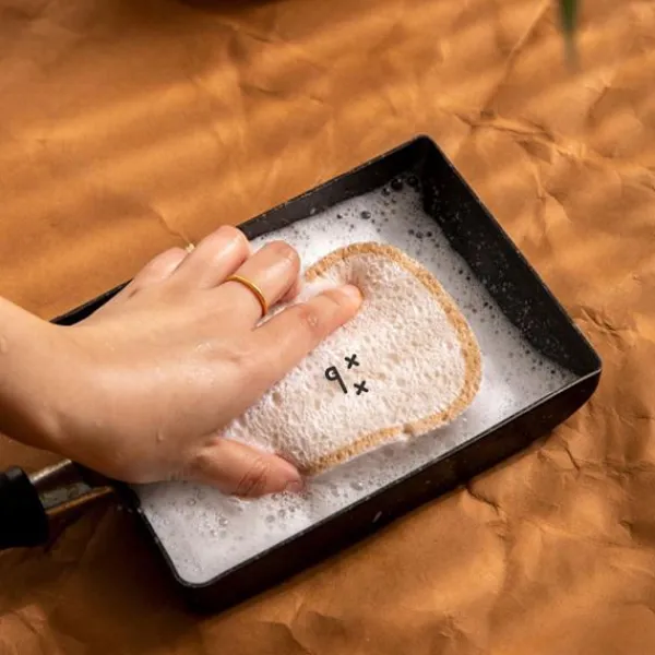 ATELA Svampar & Dukar-3 bitar rostat bröd trämassa bomull absorberande trasa köksdisk