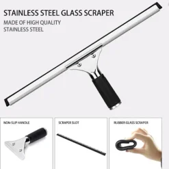 Fönsterrengöring-40 cm professionell fönstertorkare, fönsterrengörare, hushållsrengöringstorkare, rengöringstorkare för hushållsarbete, med flexibel R