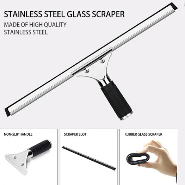 Fönsterrengöring-40 cm professionell fönstertorkare, fönsterrengörare, hushållsrengöringstorkare, rengöringstorkare för hushållsarbete, med flexibel R