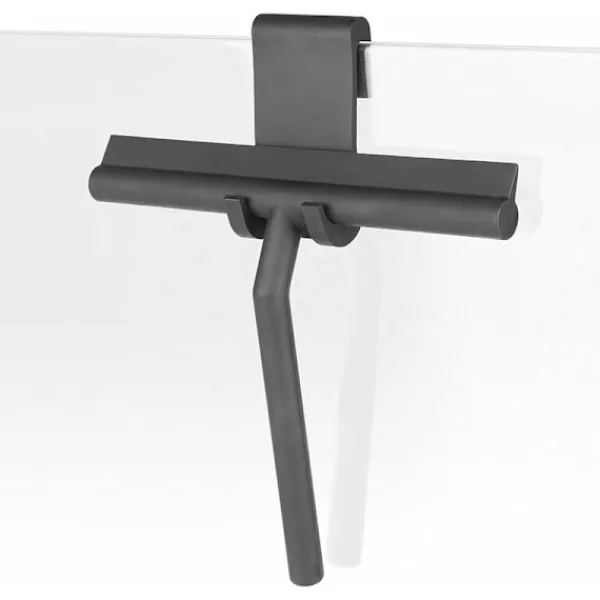 Fönsterrengöring-27 cm Silikon Duschskrapa - För Glasduschdörrar och Väggar - Med Hängkrok - Svart