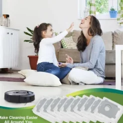 Dammsugare & Tillbehör-10 Dammsugarpåsar för iRobot Roomba i7, i7+, S9, S9+, i3, i3+, i4, i4+, i6, i6+, i8, i8+, J7, J7+, E5, E6, E7 - Kompatibel med iRobot Clean Base