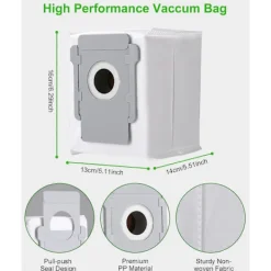 Dammsugare & Tillbehör-10 Dammsugarpåsar för iRobot Roomba i7 i7+ i3 i3+ i4 i4+ i6 i6+ j7 j7+ i8 i8+S9 S9+ E5 E6 E7 Clean Base, Ersättningsdammpåse för tillbehör