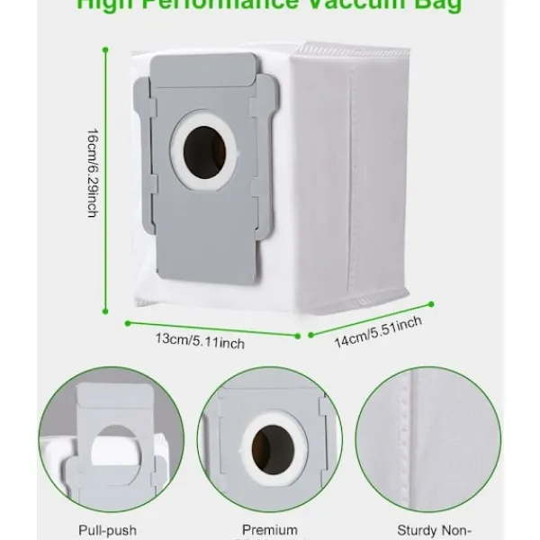 Dammsugare & Tillbehör-10 dammsugarpåsar till iRobot Roomba i7 i7+ i3 i3+ i4 i4+ i6 i6+ j7 j7+ i8 i8+S9 S9+ E5 E6 E7 Clean Base, ersättningsdammsugarpåse tillbehör till iRo | Fyndiq