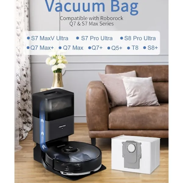 Dammsugare & Tillbehör-10 dammsugarpåsar tillbehör för Xiaomi Roborock S8+/s8 Pro Ultra S7 Maxv Ultra/s7 Pro Ultra/q7+/q7 Max+/q5+/t8