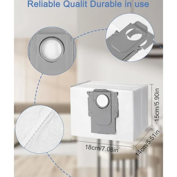 Dammsugare & Tillbehör-10 dammsugarpåsar tillbehör för Xiaomi Roborock S8+/s8 Pro Ultra S7 Maxv Ultra/s7 Pro Ultra/q7+/q7 Max+/q5+/t8