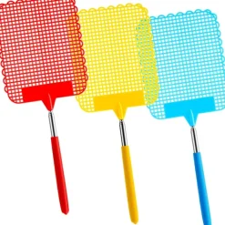 Skadedjur & Insekter-3 delar stor utdragbar flugsmällare, manuell swat skadedjursbekämpning med starkt flexibelt tåligt teleskophandtag