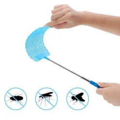 Skadedjur & Insekter-3 delar stor utdragbar flugsmällare, manuell swat skadedjursbekämpning med starkt flexibelt tåligt teleskophandtag