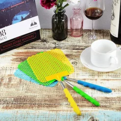 Skadedjur & Insekter-3 delar stor utdragbar flugsmällare, manuell swat skadedjursbekämpning med starkt flexibelt tåligt teleskophandtag