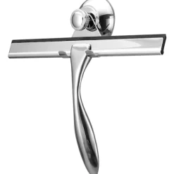 Fönsterrengöring-10” Duschrakel — Rakel för duschglasdörr, för glasdörrar, badrum, fönster och bilglas, duschrakel i rostfritt stål för duschdörrar med sugkoppskrok