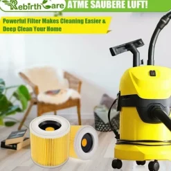 Dammsugare & Tillbehör-1 filterpatron för Kärcher WD3 Premium, WD2, WD3, WD3P, MV2, MV3 - WD3 filter - Ersättningsfilter för Kärcher dammsugare 6.414-552.0/641452