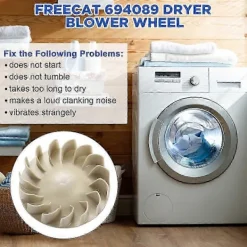 Torktumlare-694089 Fläkthjul för torktumlare, ersättningsfläkt för torktumlare kompatibel med de flesta torktumlare - Ersätter PS s202412121368