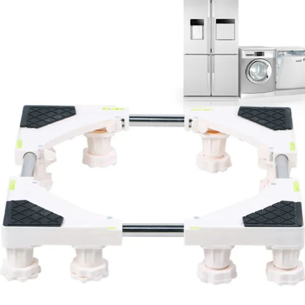 Tvättillbehör-12 Fot Tvättmaskin Bas Stativ Hållare Rack Stark Förvaring för Automatisk Tvättmaskin