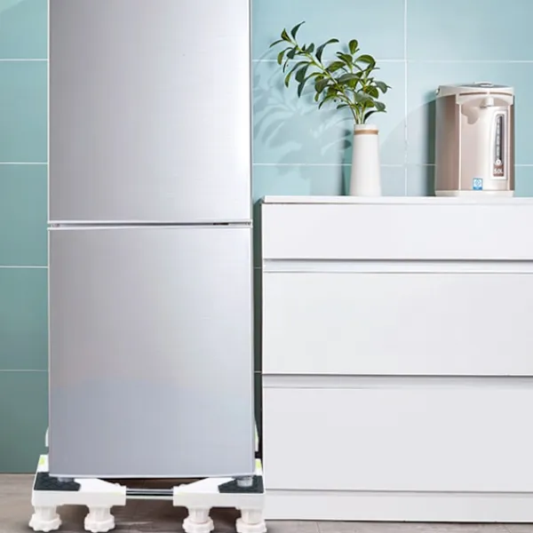 Tvättillbehör-12 Fot Tvättmaskin Bas Stativ Hållare Rack Stark Förvaring för Automatisk Tvättmaskin