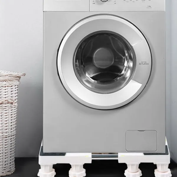 Tvättillbehör-12 Fot Tvättmaskin Bas Stativ Hållare Rack Stark Förvaring för Automatisk Tvättmaskin