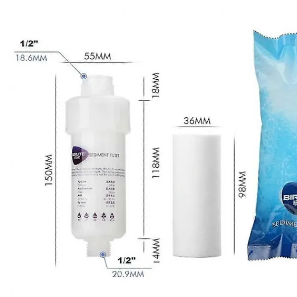 FMYSJ Tvättmaskiner-5' Förfilter Vattenfilter Tvättmaskin Fil OYZ (FMY)