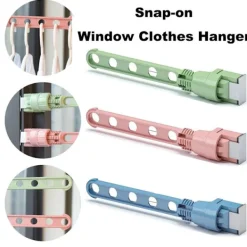 Tvättillbehör-5/6 Hål Fönster Klädhängare Klädställning BLÅ 6 HÅL 6 6 Holes-6 Holes