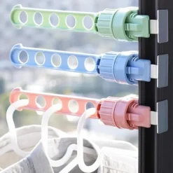 Tvättillbehör-5/6 Hål Fönster Klädhängare Klädställning BLÅ 6 HÅL 6 6 Holes-6 Holes