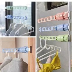 Tvättillbehör-5/6 Hål Fönster Klädhängare Klädställning BLÅ 6 HÅL 6 6 Holes-6 Holes