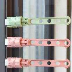 Tvättillbehör-5/6 Hål Fönster Klädhängare Klädställning BLÅ 6 HÅL 6 6 Holes-6 Holes