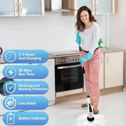 Fönsterrengöring-7 I 1 El rengöring borste fönster vägg rengöring elektrisk turbo skurborste