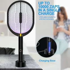 Skadedjur & Insekter-3 i 1 elektrisk flugsmällare, 3000 volt inomhus och utomhus insektsdödande racketar, uppladdningsbar myggdödande racket för hem, sovrum, kök, kontor, B | Fyndiq