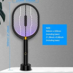 Skadedjur & Insekter-3 i 1 elektrisk flugsmällare, 3000 volt inomhus och utomhus insektsdödande racketar, uppladdningsbar myggdödande racket för hem, sovrum, kök, kontor, B | Fyndiq