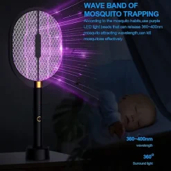 Skadedjur & Insekter-3 i 1 elektrisk flugsmällare, 3000 volt inomhus och utomhus insektsdödande racketar, uppladdningsbar myggdödande racket för hem, sovrum, kök, kontor, B | Fyndiq