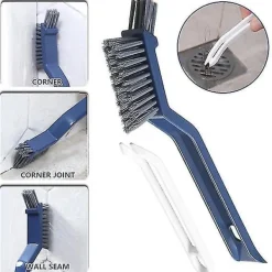 Fönsterrengöring-3 i 1 fönstergap rengöringsborste multifunktionell hård borste rengöringsborste för kök badrum väggkant hörn kakel smala fogar sprickor borste