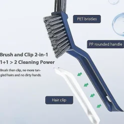 Fönsterrengöring-3 i 1 fönstergap rengöringsborste multifunktionell hård borste rengöringsborste för kök badrum väggkant hörn kakel smala fogar sprickor borste