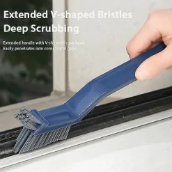 Fönsterrengöring-3 i 1 fönstergap rengöringsborste multifunktionell hård borste rengöringsborste för kök badrum väggkant hörn kakel smala fogar sprickor borste
