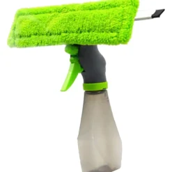 Fönsterrengöring-2 i 1 fönsterputs med mikrofiberduk och duschskrapa med sprayflaska