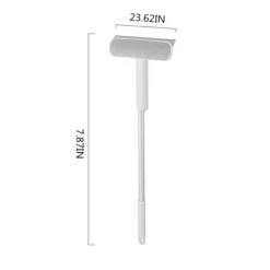 Fönsterrengöring-3 i 1 fönsterrengörare, fönsterrengöringsborste, fönsterrengöringsverktyg, glasskrapa, fönsterrengöringsverktyg, fönsterrengöringskit (vit)