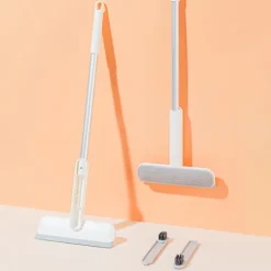 Fönsterrengöring-3 i 1 fönsterrengörare, fönsterrengöringsborste, fönsterrengöringsverktyg, glasskrapa, fönsterrengöringsverktyg, fönsterrengöringskit (vit)