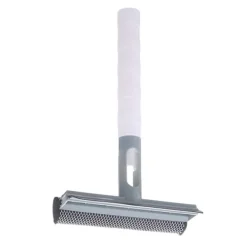 Fönsterrengöring-3 i 1 Fönsterskrapa Avtagbar Stång Duschglasskrapa med Vattensprayflaska Blå