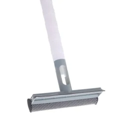 Fönsterrengöring-3 i 1 Fönsterskrapa Avtagbar Stång Duschglasskrapa med Vattensprayflaska Blå