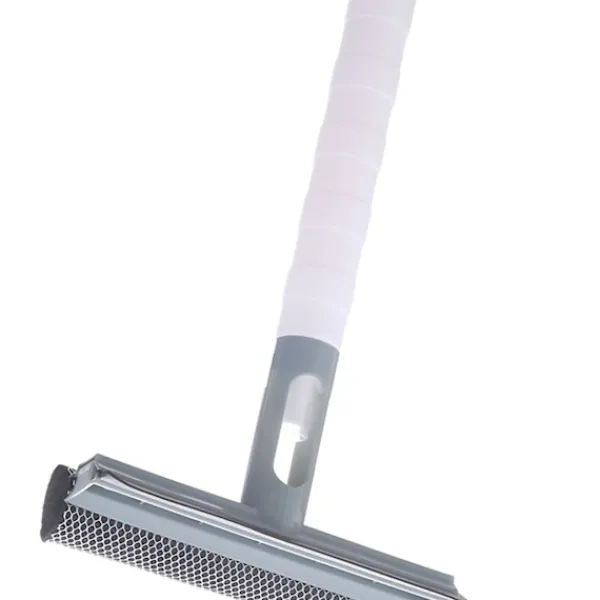 Fönsterrengöring-3 i 1 Fönsterskrapa Avtagbar Stång Duschglasskrapa med Vattensprayflaska Blå