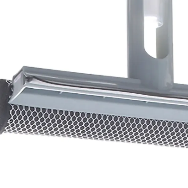 Fönsterrengöring-3 i 1 Fönsterskrapa Avtagbar Stång Duschglasskrapa med Vattensprayflaska Blå