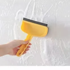Fönsterrengöring-2 i 1 multifunktionell rengöringsglasborste gul glasrengöringstorkare 11,8*18,8*5,8cm