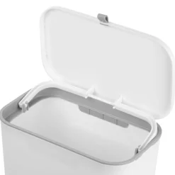 Soptunnor-9 liters hängande soptunna med lock, väggmonterad soptunna kök kompostbehållare, plast soptunna papperskorg för skåp, skåpdörr,