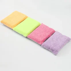 9054726963102 Svampar & Dukar-4 Mikrofiber Dubbla Köksvampar – Mjuk & Skrovlig Sida För Rengöring Av Hela Köket