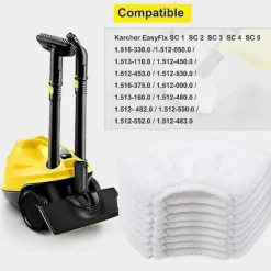 DAO Städmoppar-8 Mikrofiberdukar för Ångrengörare Handmunstycke För Sc1 Sc2 Sc3 db