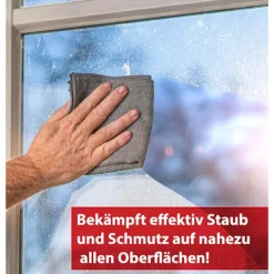 Svampar & Dukar-12 Mörkgråa Mikrofiberdukar för Rengöring Utan Ränder - 30 x 30 cm