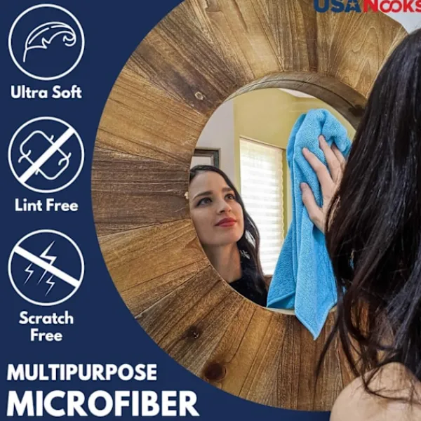 Svampar & Dukar-12 Mörkgråa Mikrofiberdukar för Rengöring Utan Ränder - 30 x 30 cm