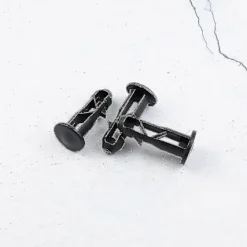 DAO Soptunnor-3 Par Gångjärnsbultar Gångjärnstappar För Soptunnalock Passar 240/120/100/60l Utomhussoptunnor, 65mm X 18mm, Svart Plast [db]